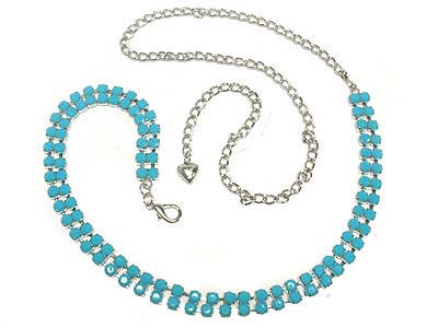 Double acryl stone paved rows metal belt