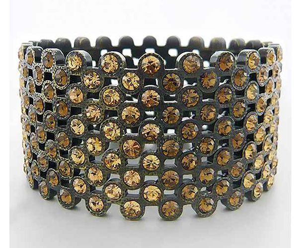 Crystal patern line fashion stretch bracelet
