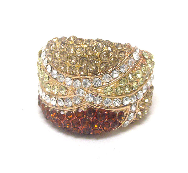 Crystal art deco stretch ring