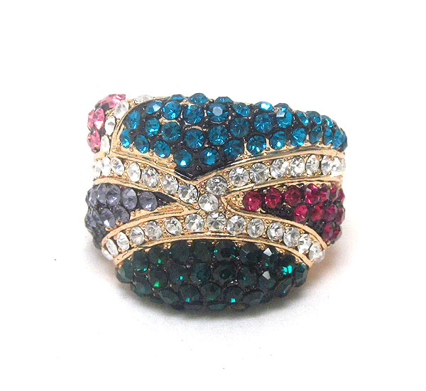 Crystal art deco stretch ring