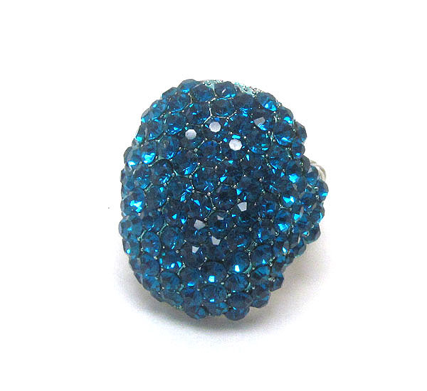 Crystal art deco stretch ring