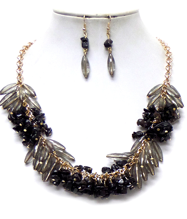 Multi bead mix necklace set