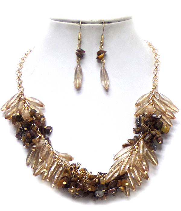 Multi bead mix necklace set