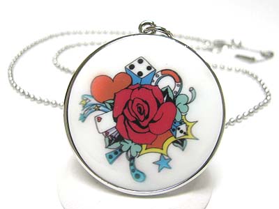 Formica tattoo pendant necklace