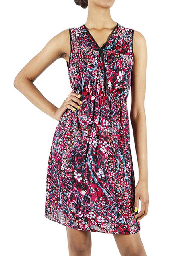 Animal pattern tank dress