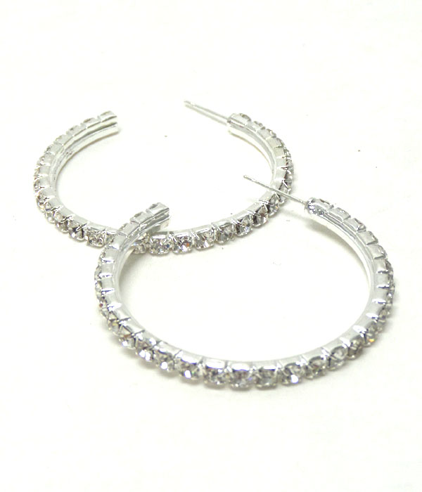Rhinestone hoop earrings