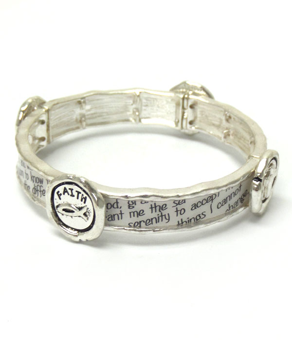 Message metal bracelet - faith