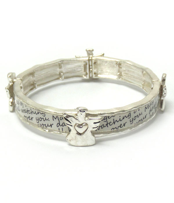 Message metal bracelet-angel