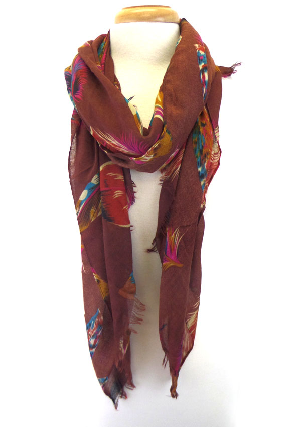 Multi color abstractive pattern scarf 