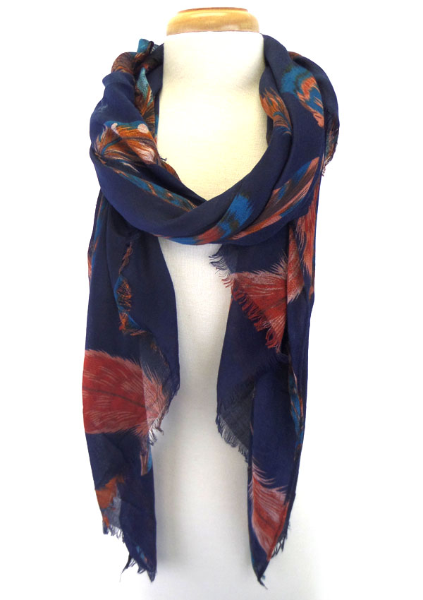 Multi color abstractive pattern scarf 