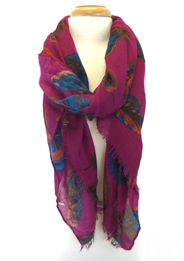 Multi color abstractive pattern scarf 