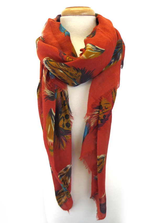 Multi color abstractive pattern scarf