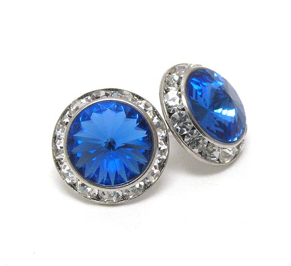 Swarovski crystal deco rondelle earring - made in usa