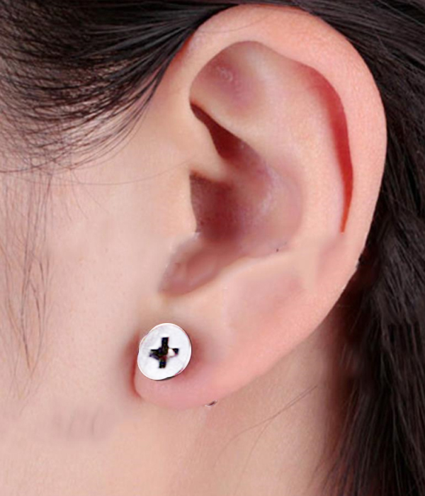 Nail screw earring