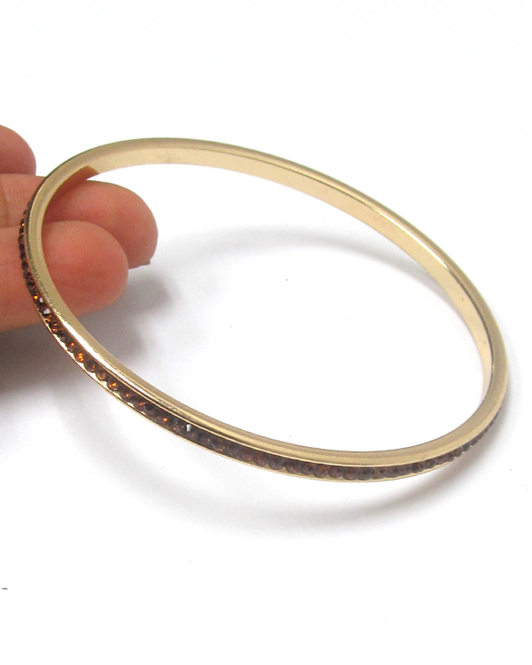 Rhinestones metal bangle bracelet