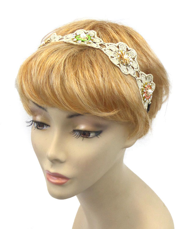 FLOWER LACE HEAD BAND
