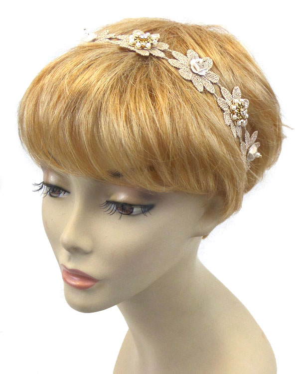 Flower lace head band 