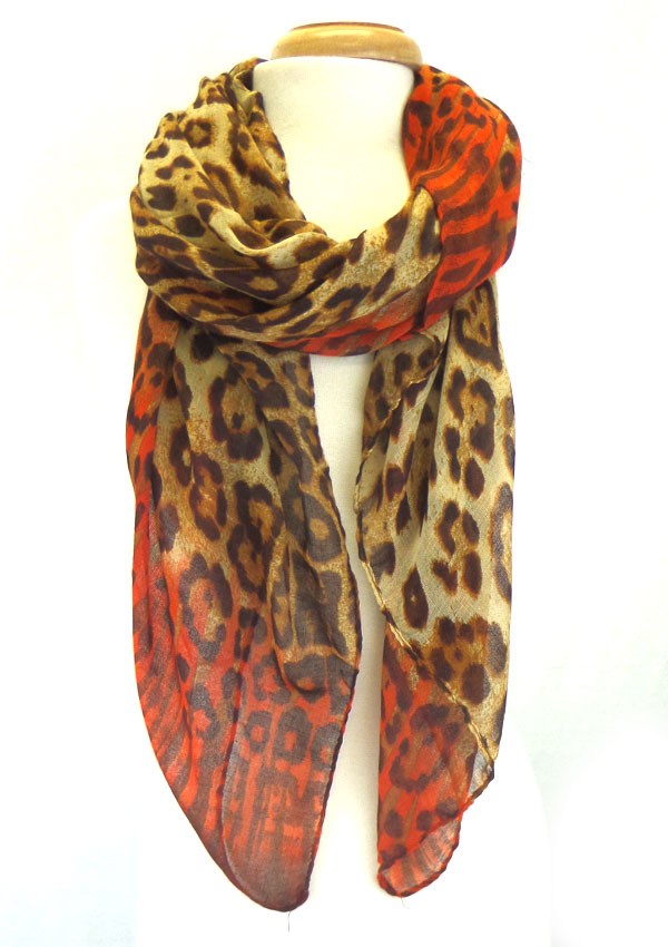 Animal print scarf