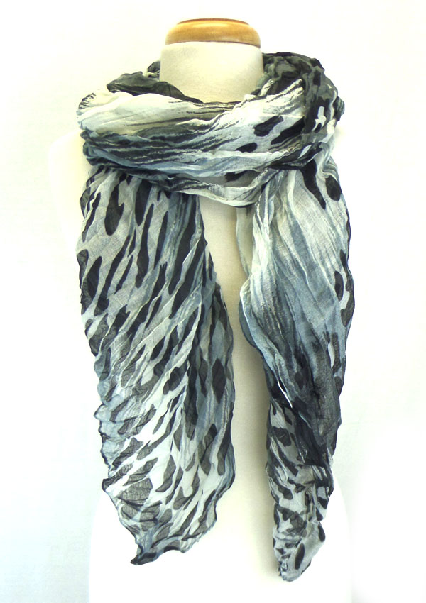 Animal print scarf