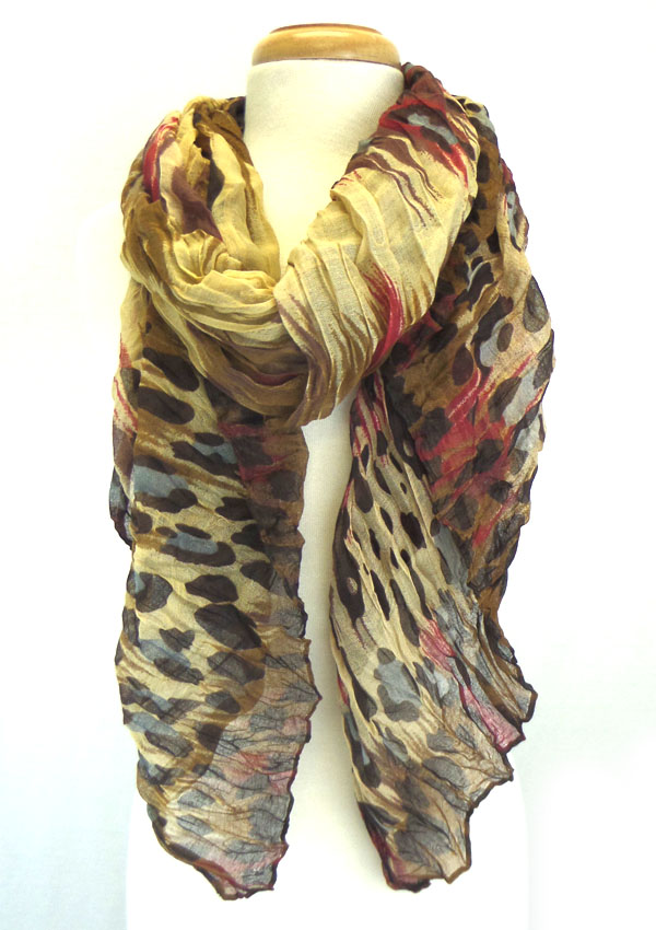 Animal print scarf