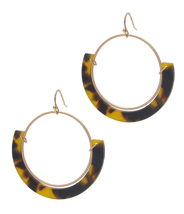 ORGANIC CELLULOSE HOOP EARRING