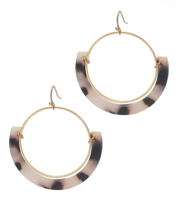 ORGANIC CELLULOSE HOOP EARRING