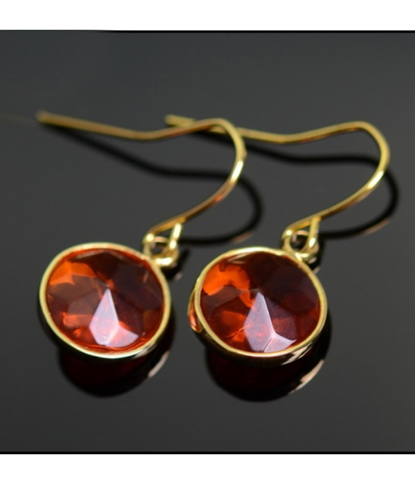 Handmade semi precious stone earring - red jasper