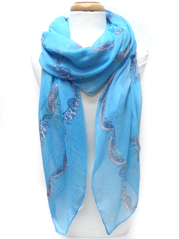 Skull print scarf