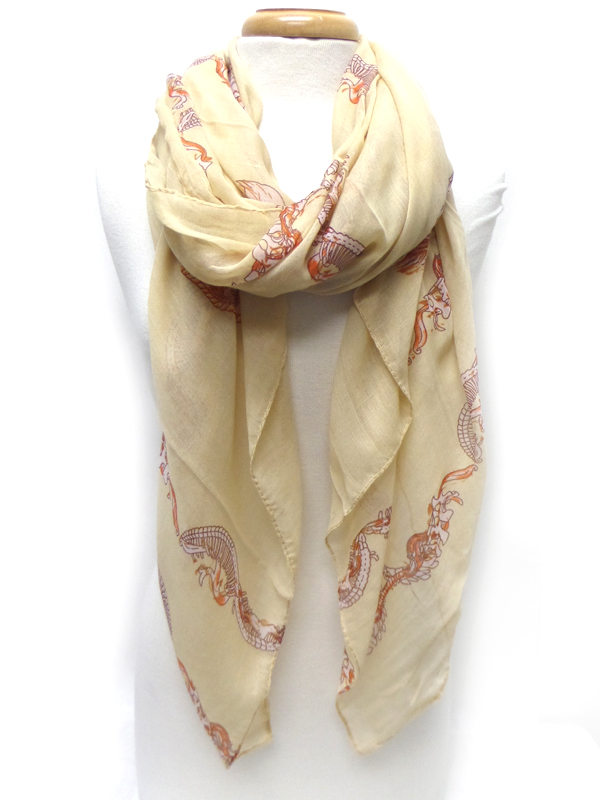 Skull print scarf