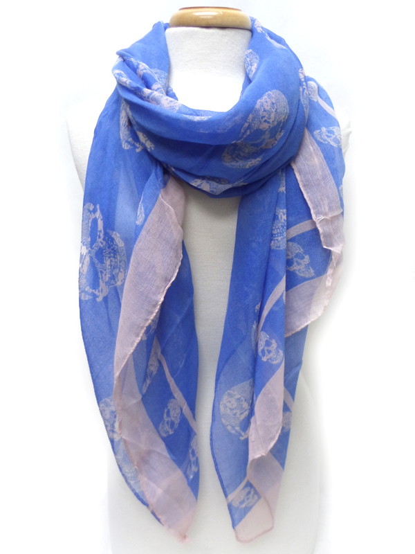 Skull print scarf