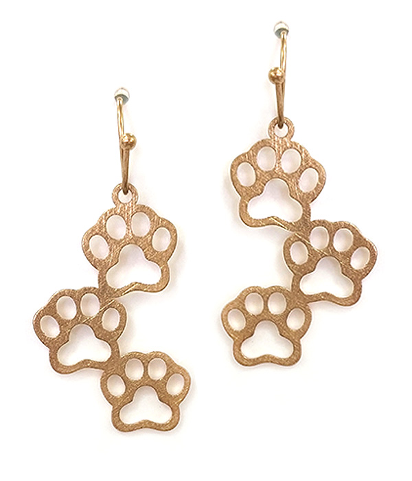 TRIPLE PAW PRINT EARRING