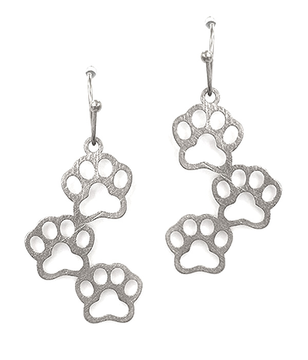 TRIPLE PAW PRINT EARRING