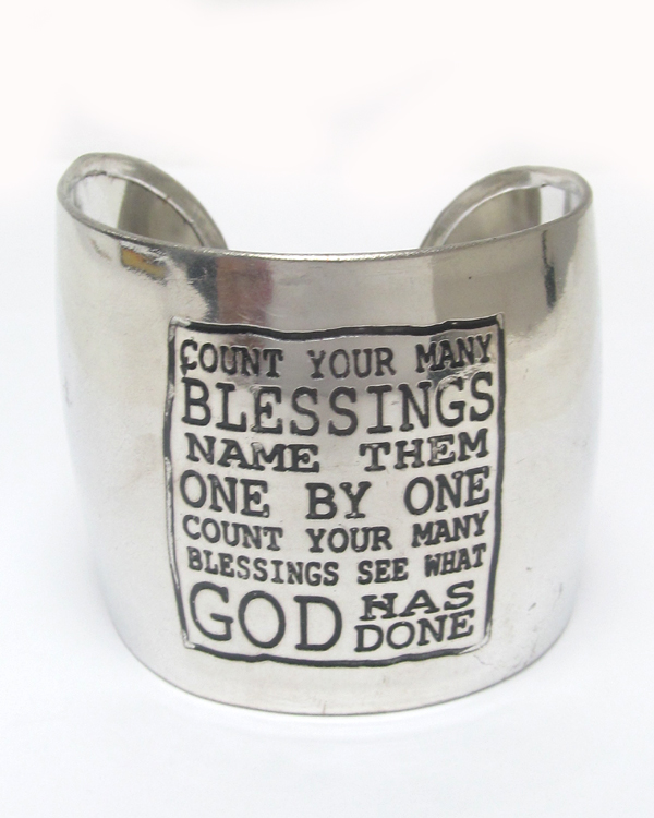 Count your blessings cuff bracelet