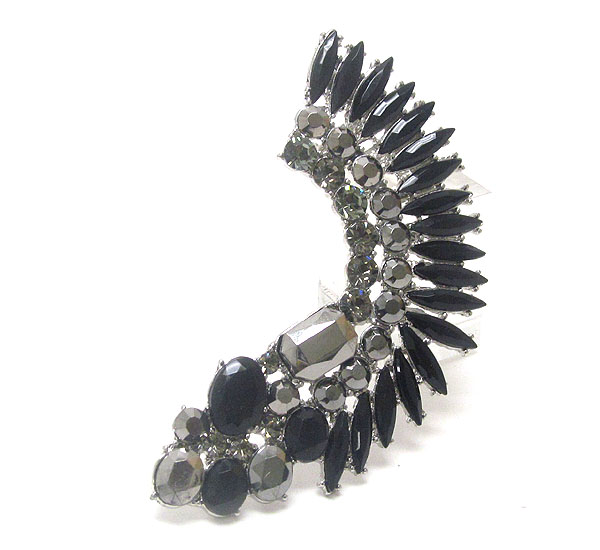 Multi shape crystal deco earcuff