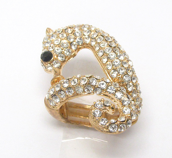 Crystal seahorse stretch ring