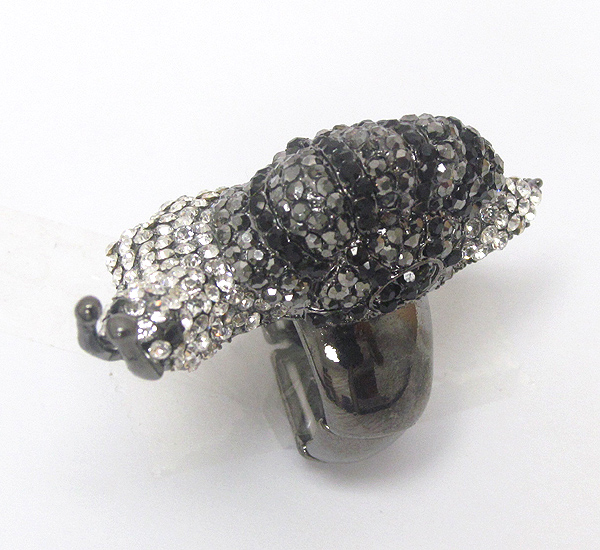 Crystal snail stretch ring