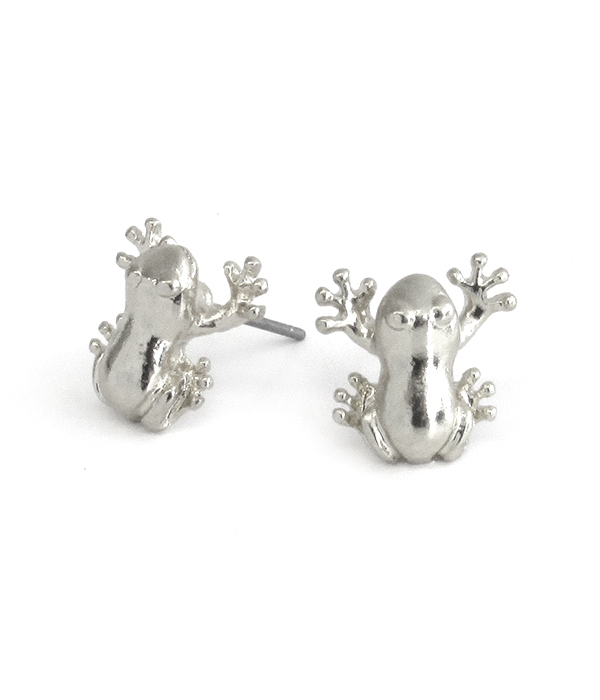 METAL FROG EARRING