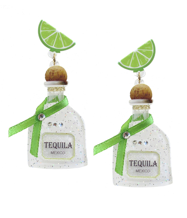 TEQUILA THEME ACRYLIC EARRING