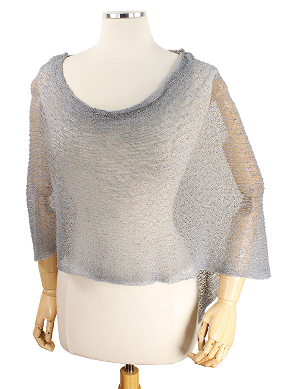 POPCORN KNIT MULTIWAY PONCHO - 100% ACRYLIC