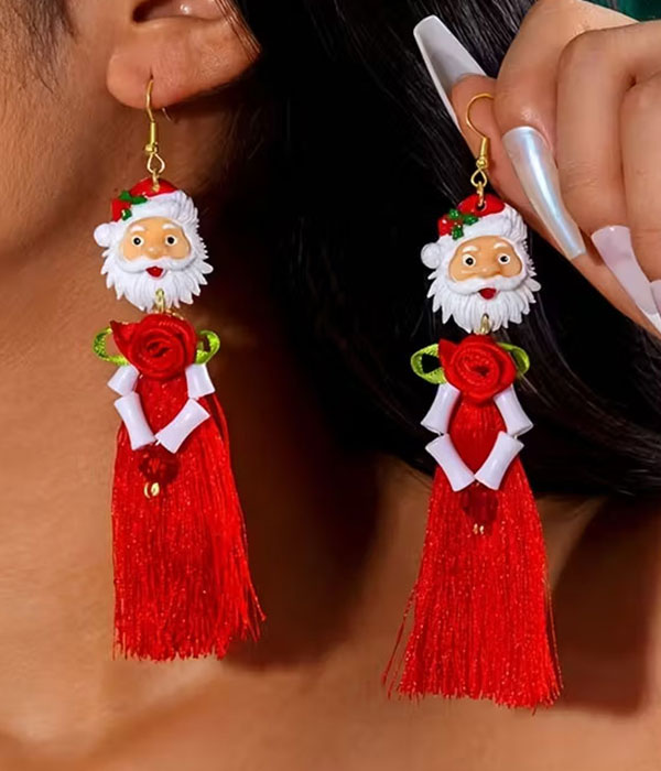 Christmas theme santa earring