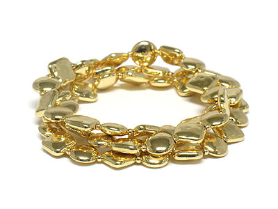 Three stretch metal bracelet