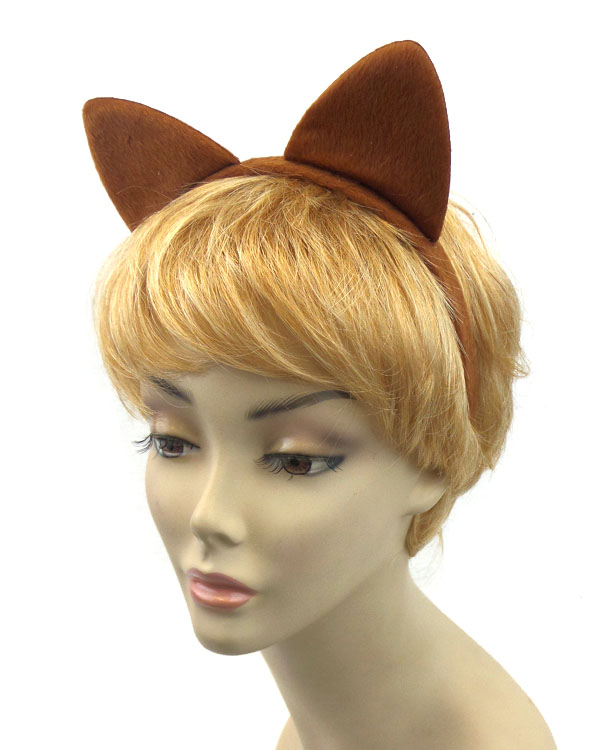 Fluffy colored ears headband 