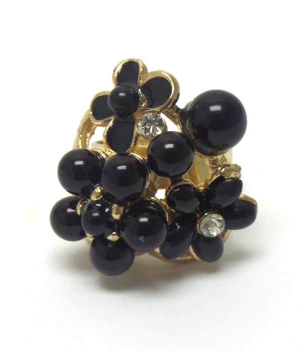 Flower bouquet adjustable ring