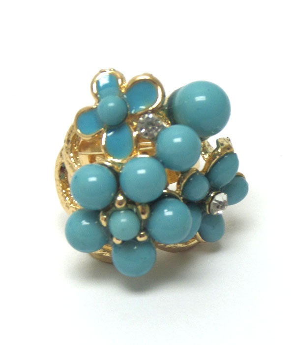 Flower bouquet adjustable ring