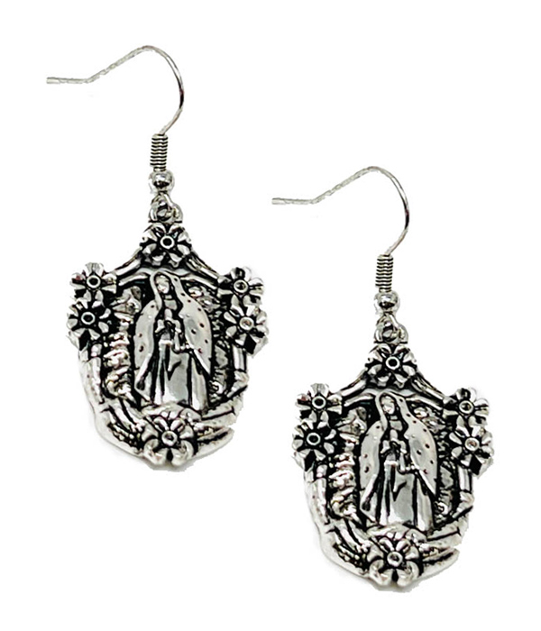 RELIGIOUS THEME EARRING - THE VIRGIN MARY