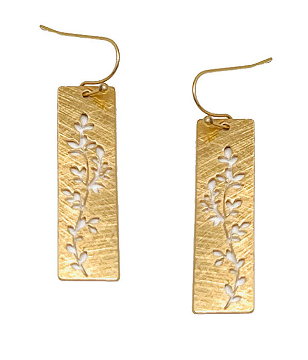 SCRATCH METAL BAR EARRING