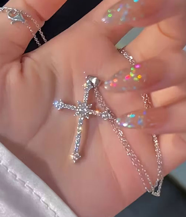 Stainless steel cross necklace