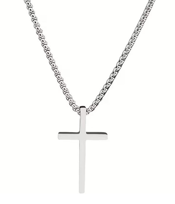 Stainless steel cross necklace