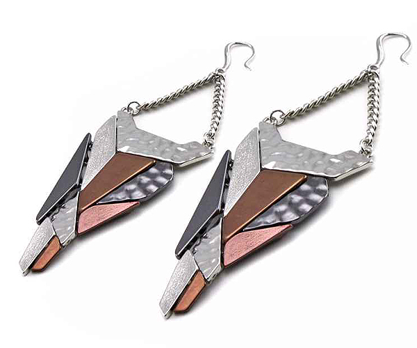 Achitecture metal drop earring