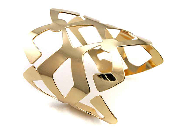 Cut out metal bangle